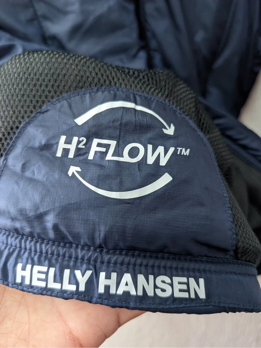 Helly Hansen Windbreaker Jacket Water Resistant Vents Blue H2 Flow Size Medium